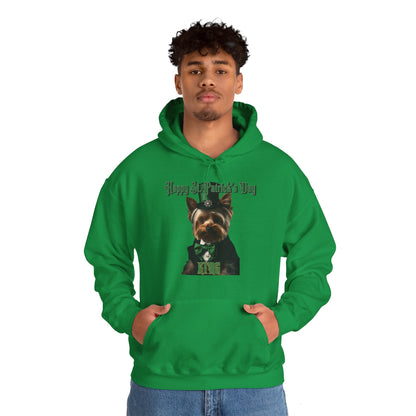 St. Patrick's Day Yorkie 1 for Adults Unisex Heavy Blend™ Hooded Sweatshirt