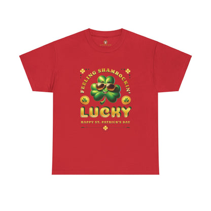 Feeling Shamrockin' Lucky and Blessed (Gildan · 5000) Unisex Heavy Cotton Tee