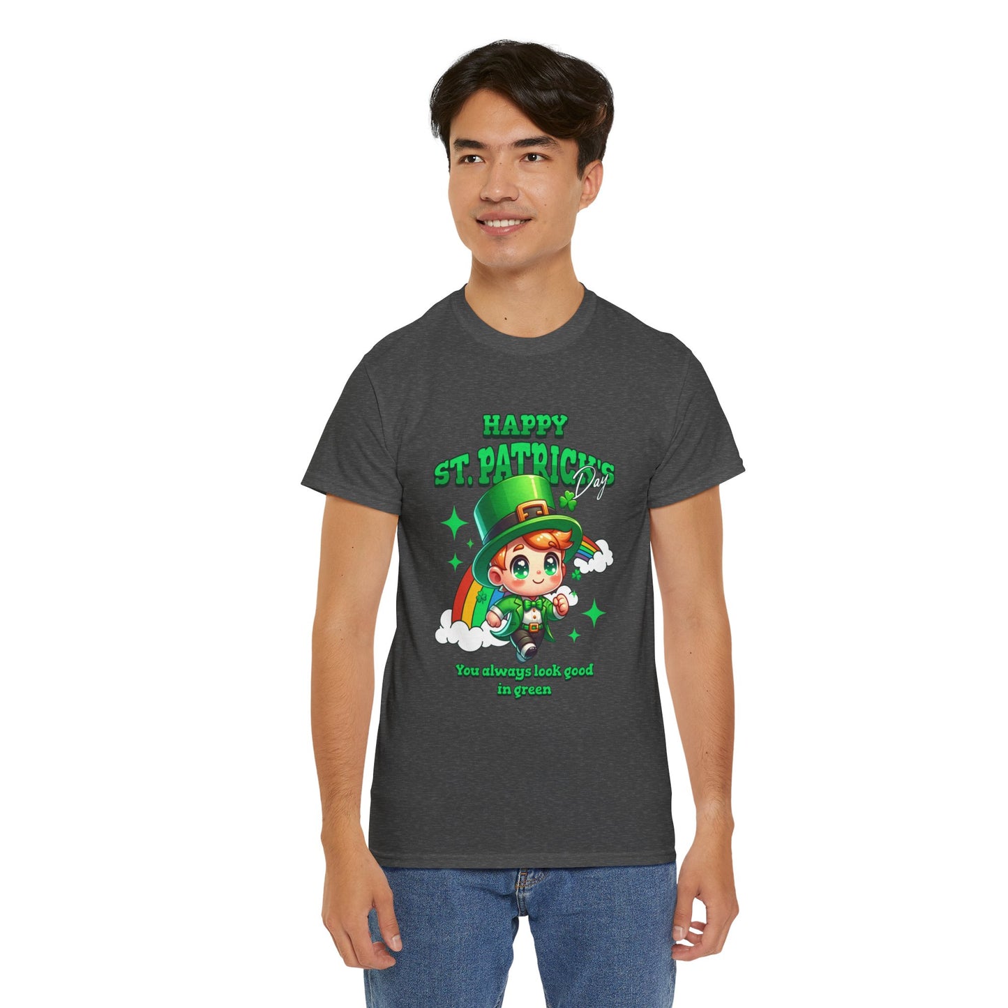 You always look good in green (Gildan · 5000) Unisex Heavy Cotton Tee