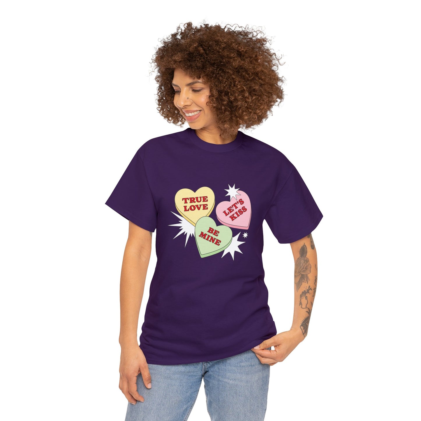 Candy Hearts (Gildan · 5000) Unisex Heavy Cotton Tee