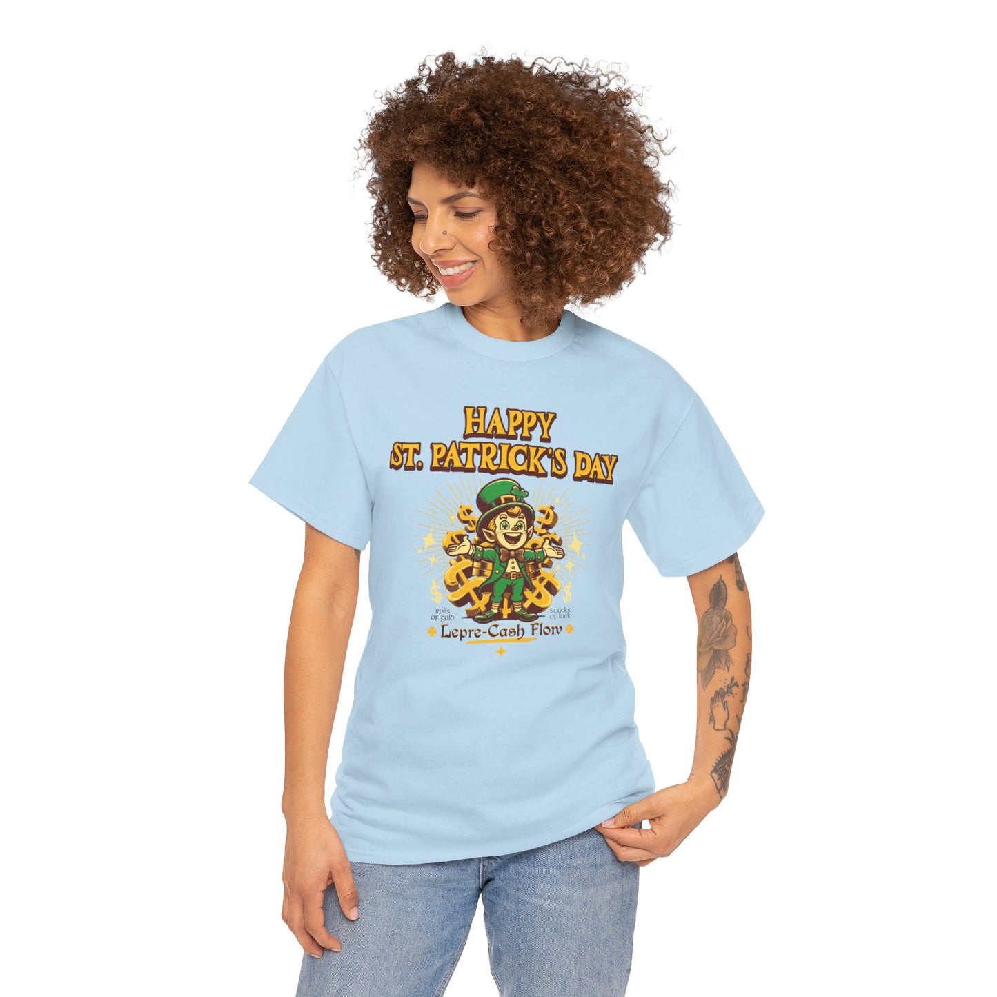 Happy St. Patrick's Day (Gildan · 5000) Unisex Heavy Cotton Tee