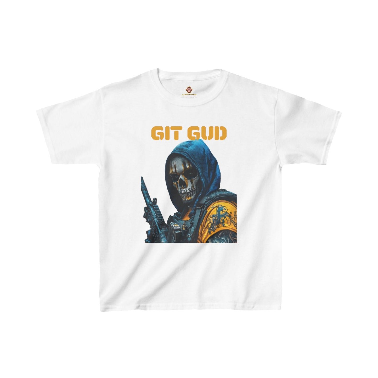 Youth T-Shirt - Skull Faced Soldier Git Gud Design