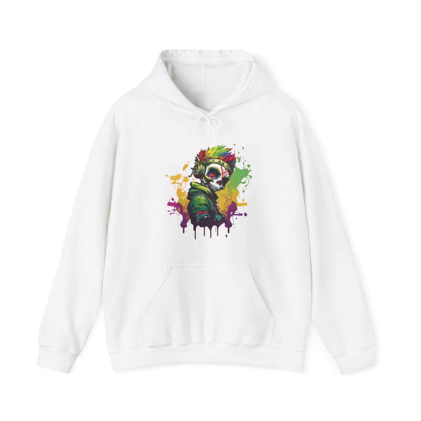 A Colorful Animated Skelly for Adults 1 Unisex Heavy Blend™ Hooded Sweatshirt