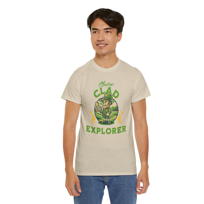 Clover Clad Explorer (Gildan · 5000) Unisex Heavy Cotton Tee