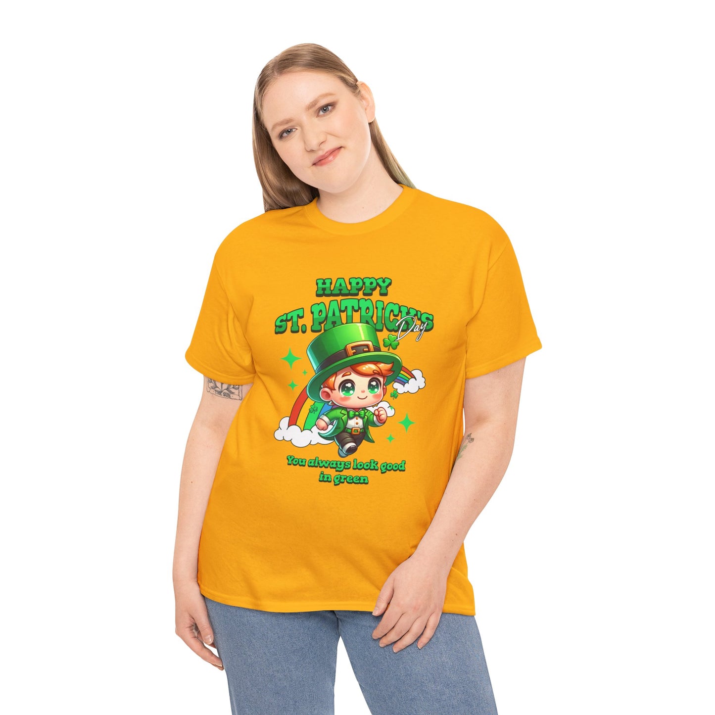 You always look good in green (Gildan · 5000) Unisex Heavy Cotton Tee