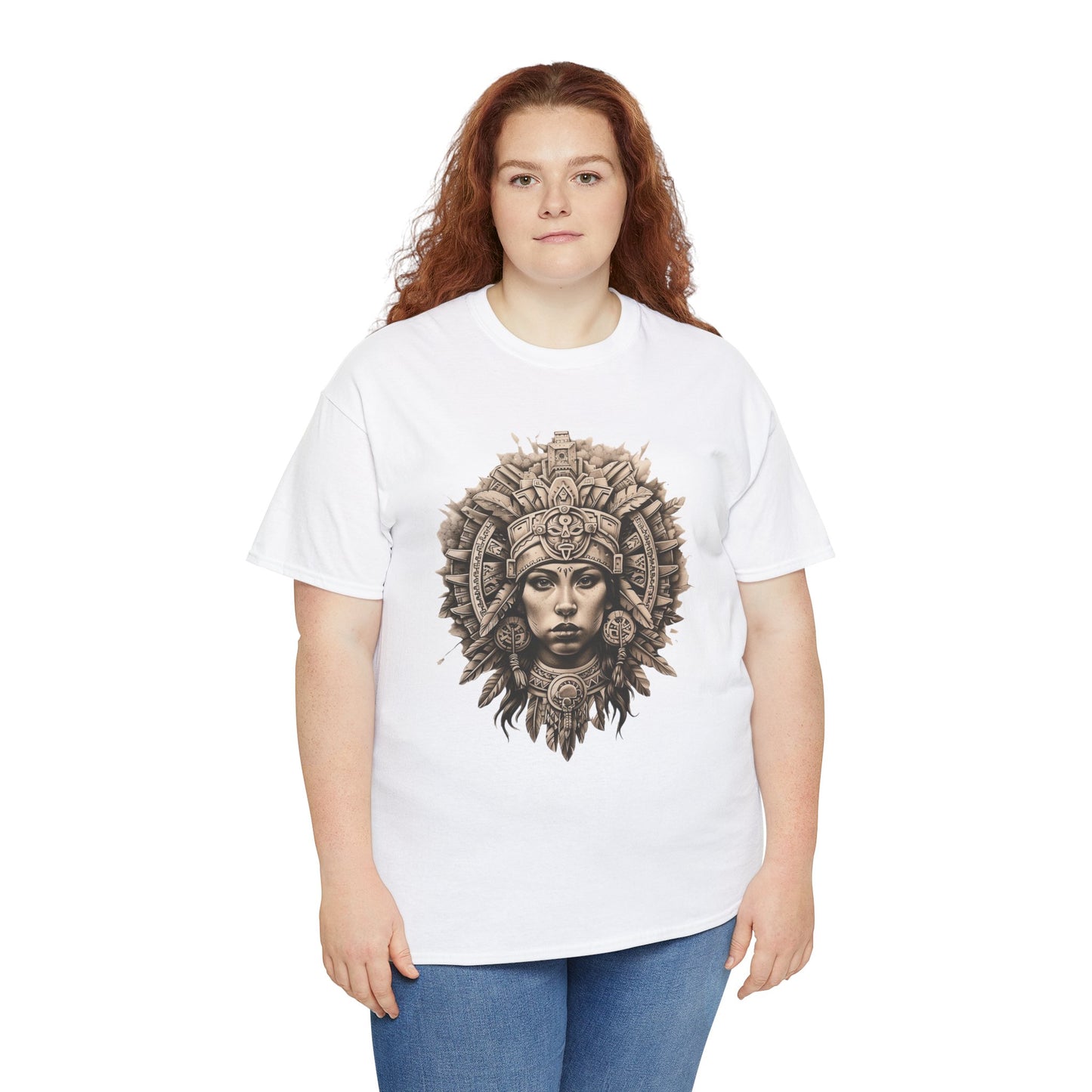 Aztec Woman 1 (Gildan · 5000) Unisex Heavy Cotton Tee