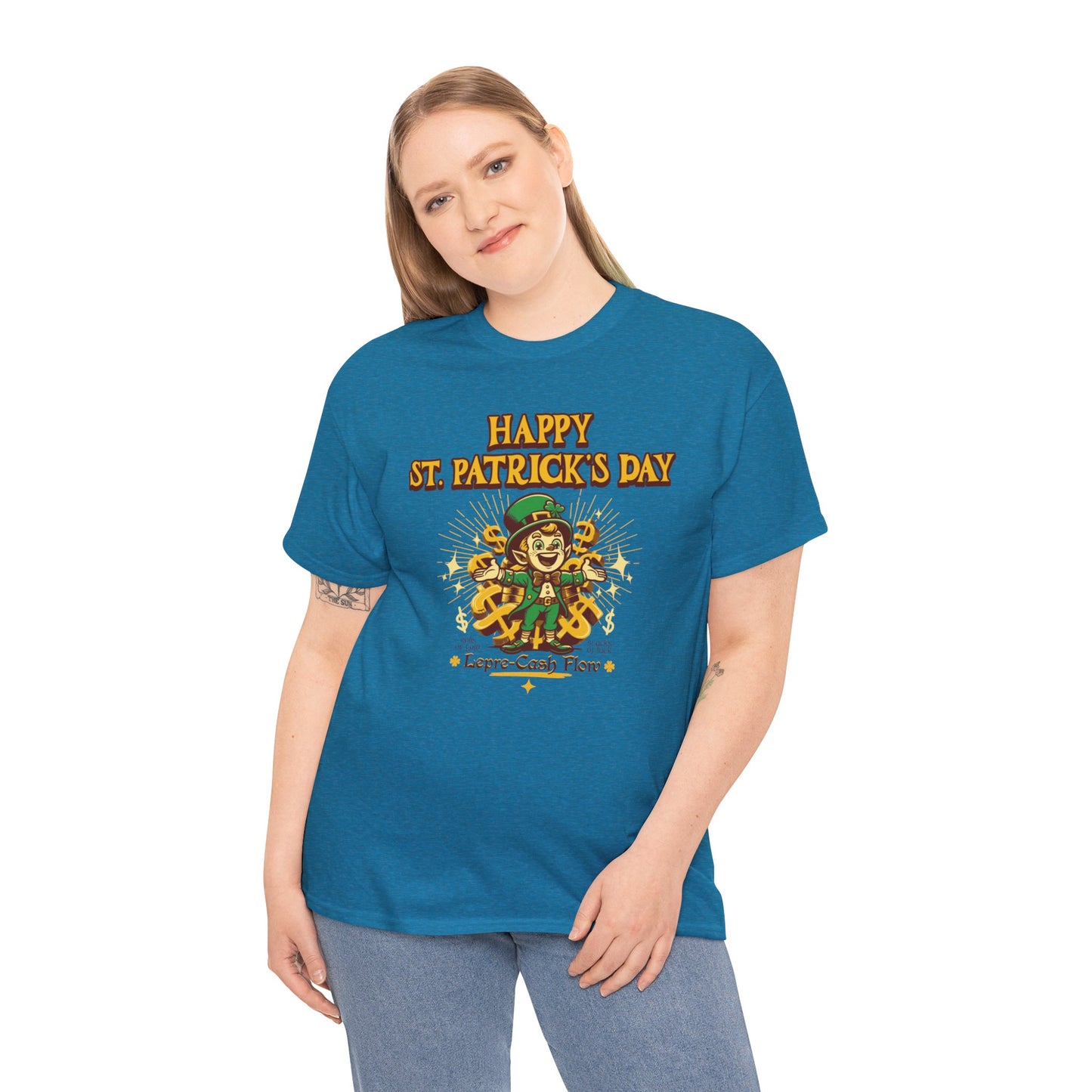 Happy St. Patrick's Day (Gildan · 5000) Unisex Heavy Cotton Tee