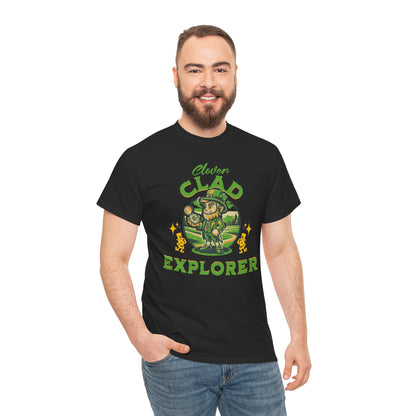 Clover Clad Explorer (Gildan · 5000) Unisex Heavy Cotton Tee