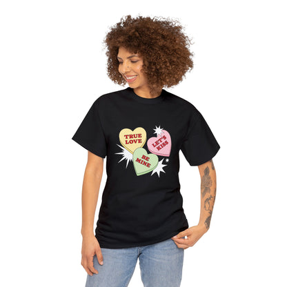 Candy Hearts (Gildan · 5000) Unisex Heavy Cotton Tee