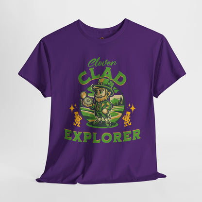 Clover Clad Explorer (Gildan · 5000) Unisex Heavy Cotton Tee