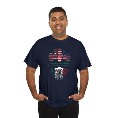 American Raised with Mexican Roots 1 (Gildan · 5000) Unisex Heavy Cotton Tee