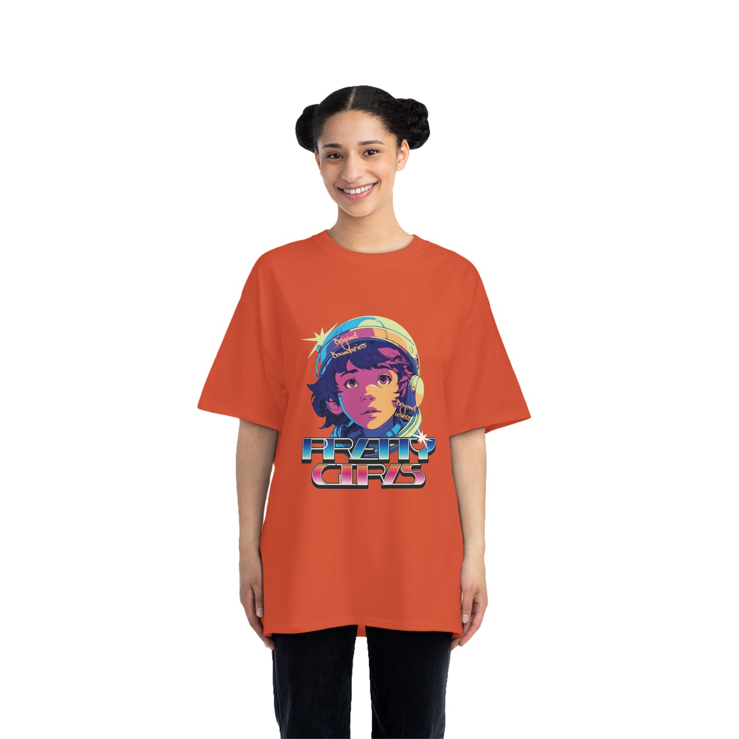 Animated Pretty Girls in Space Adults Beefy-T® Short-Sleeve T-Shirt