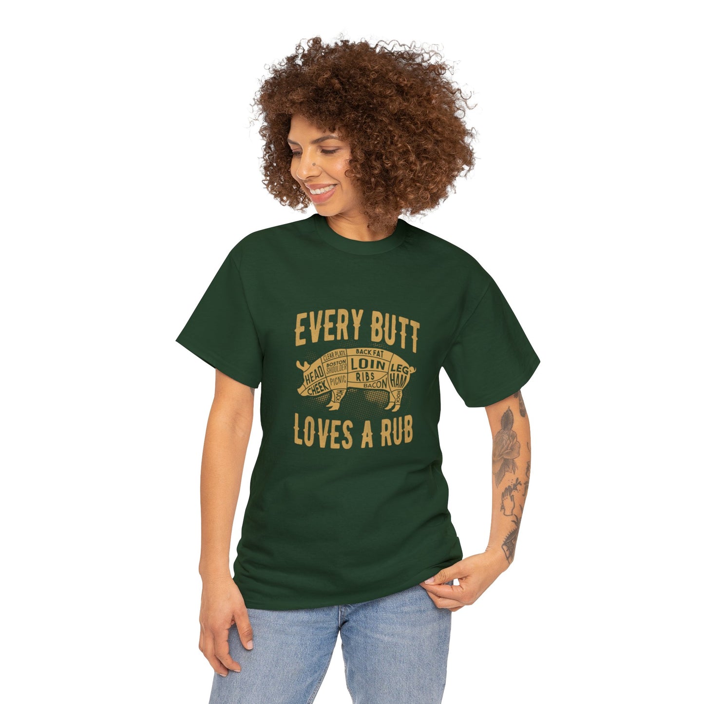 Every butt loves a rub 1 (Gildan · 5000) Unisex Heavy Cotton Tee