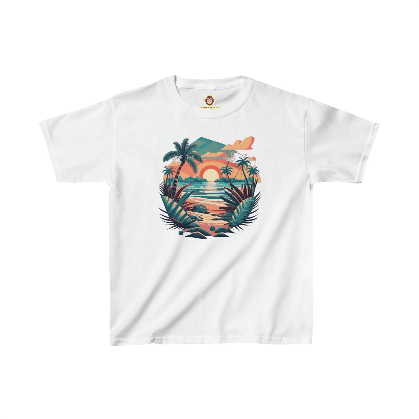 Tropical Beach for kids (Gildan · 5000B) Heavy Cotton™ Tee