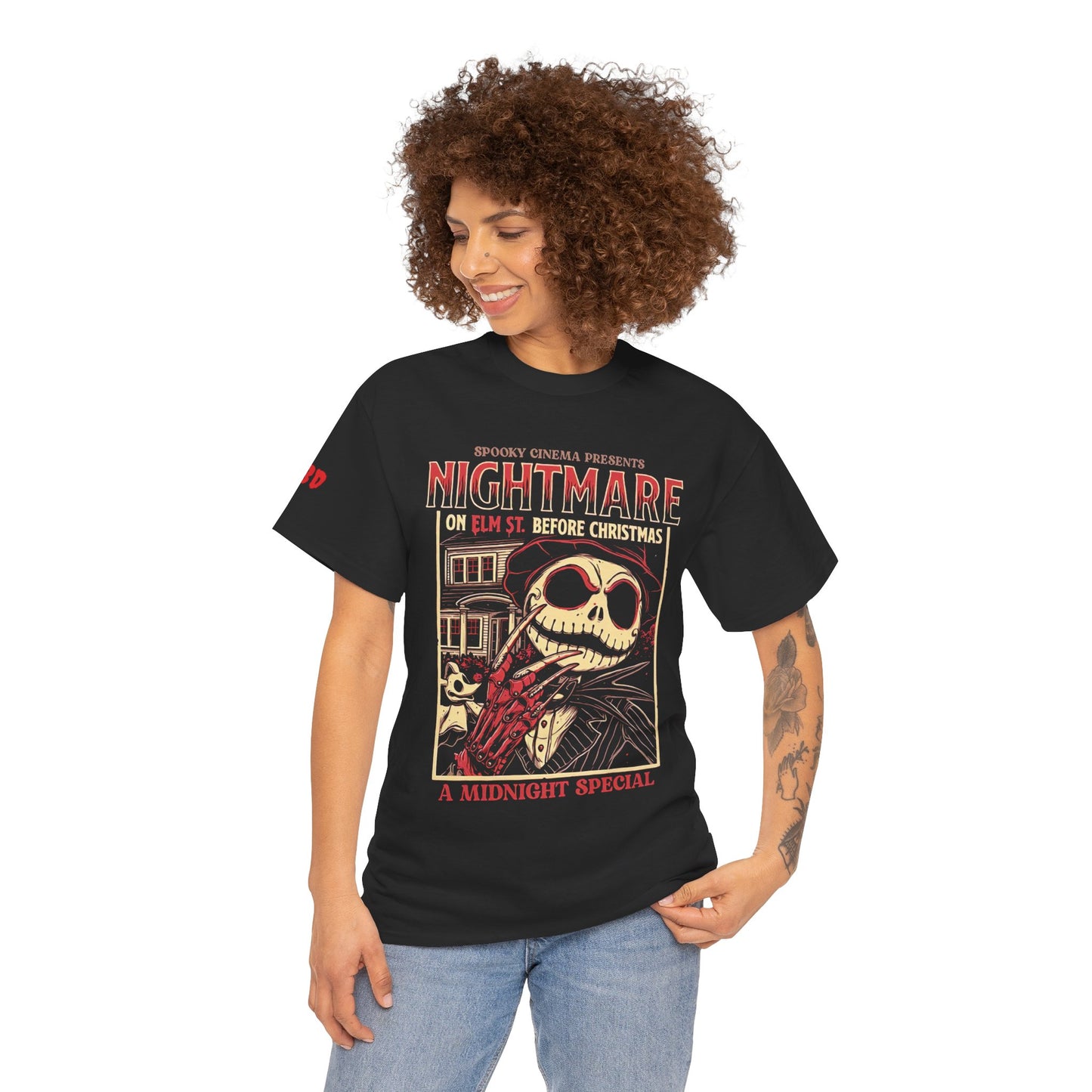 Halloween Tee - Nightmare Before Christmas Elm Street Theme