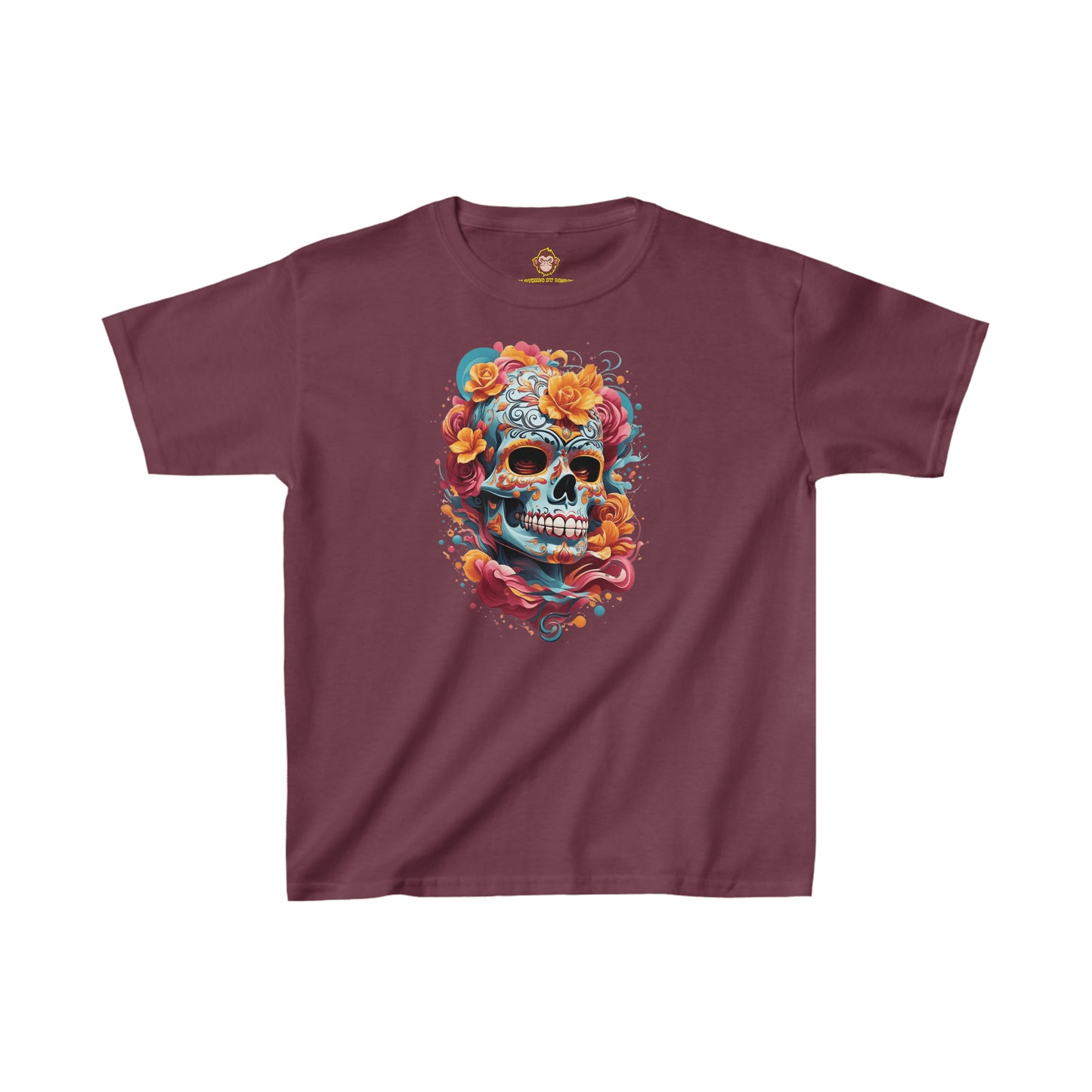 Skeleton with flowers for Kids (Gildan · 5000B) Heavy Cotton™ Tee