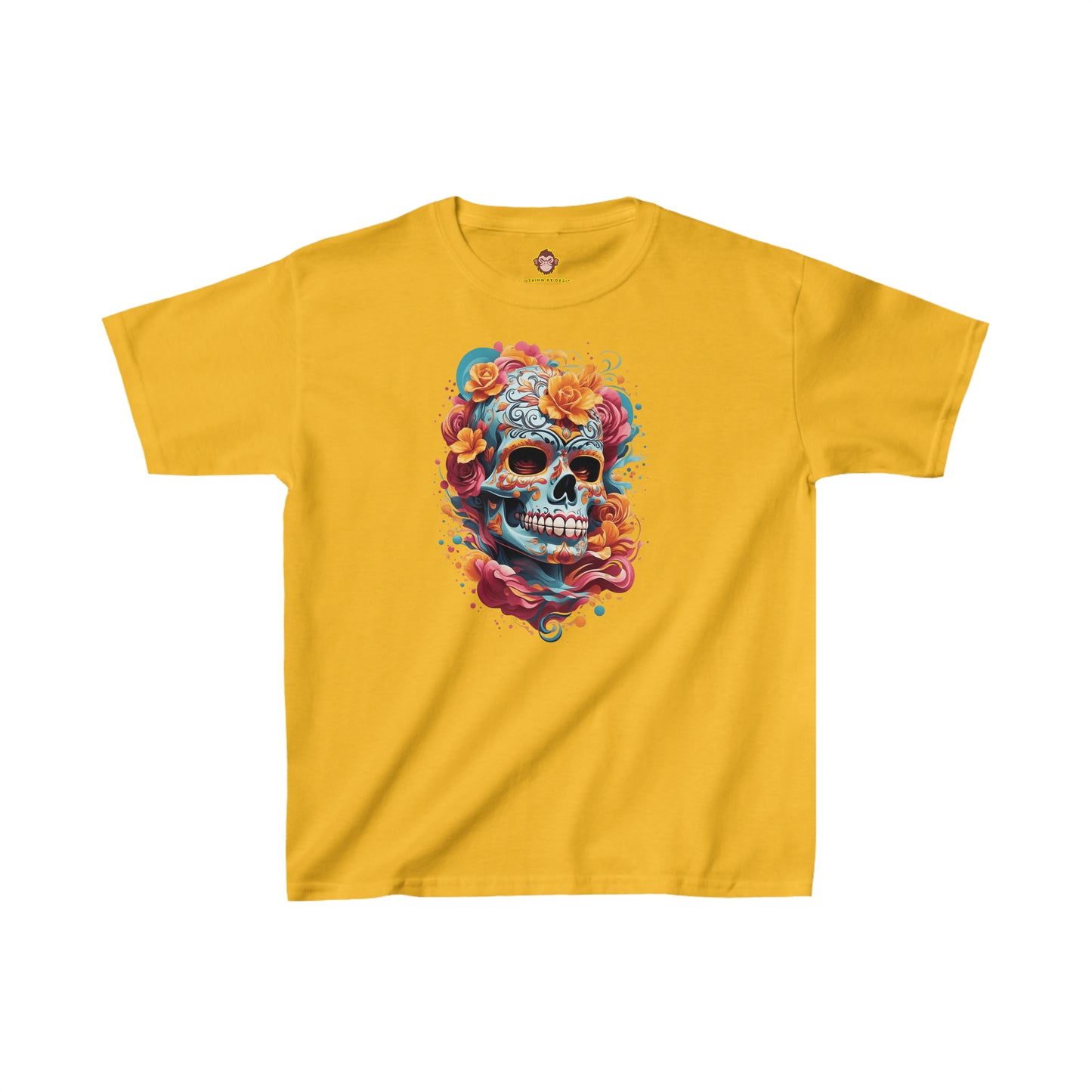 Skeleton with flowers for Kids (Gildan · 5000B) Heavy Cotton™ Tee