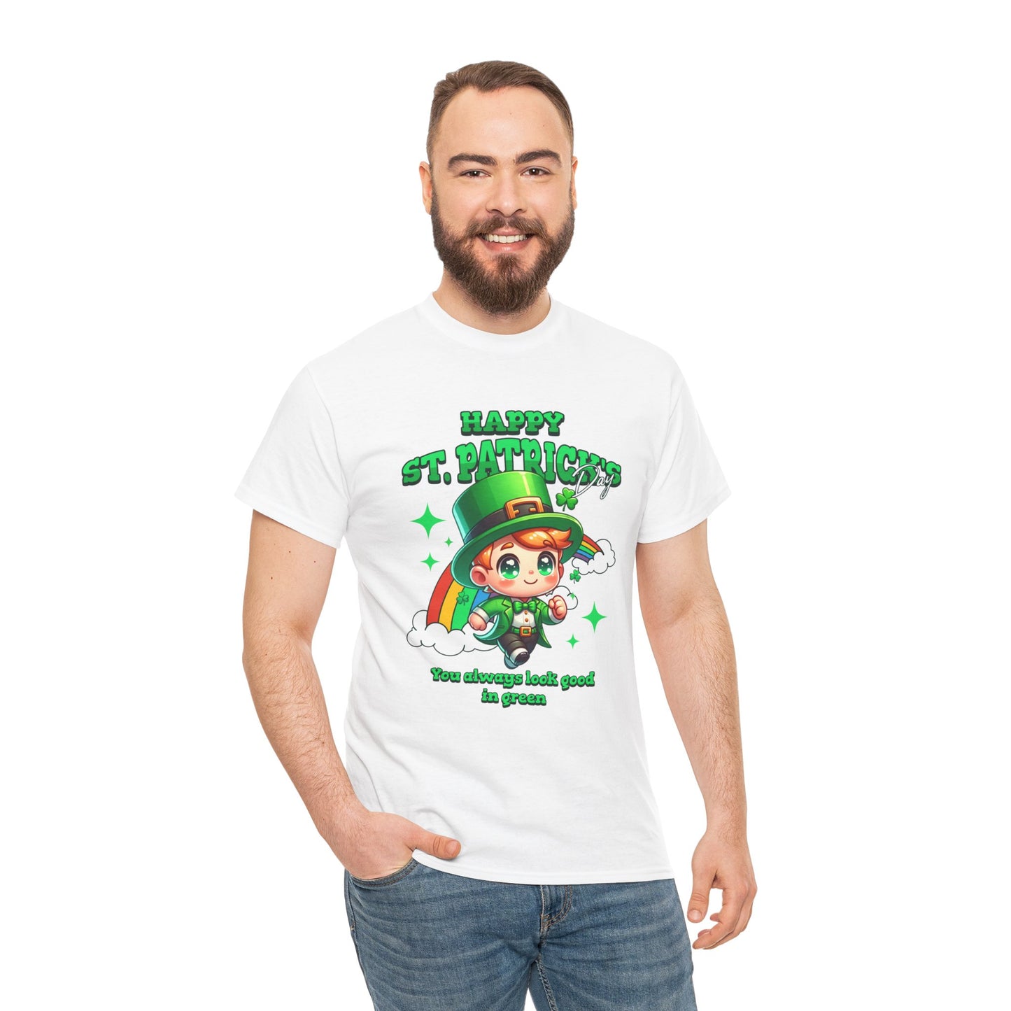 You always look good in green (Gildan · 5000) Unisex Heavy Cotton Tee