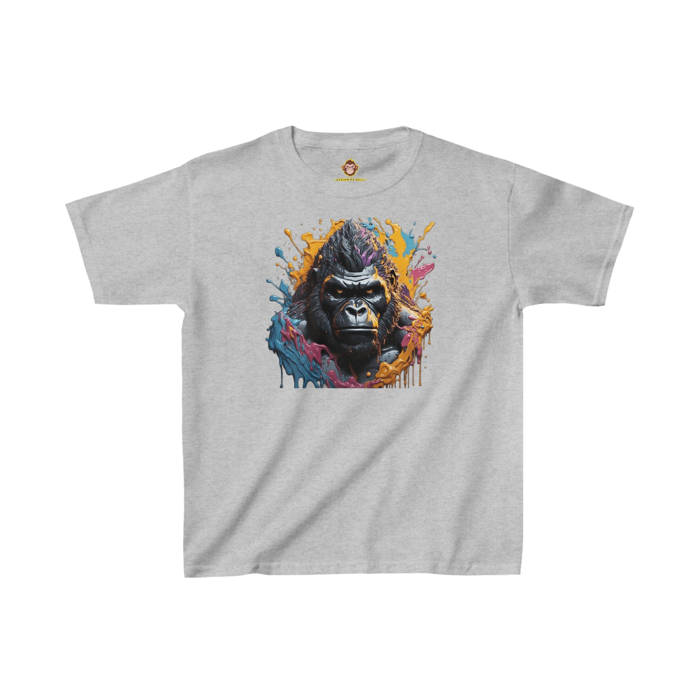 Gorilla dripping paint for Kids (Gildan · 5000B) Heavy Cotton™ Tee