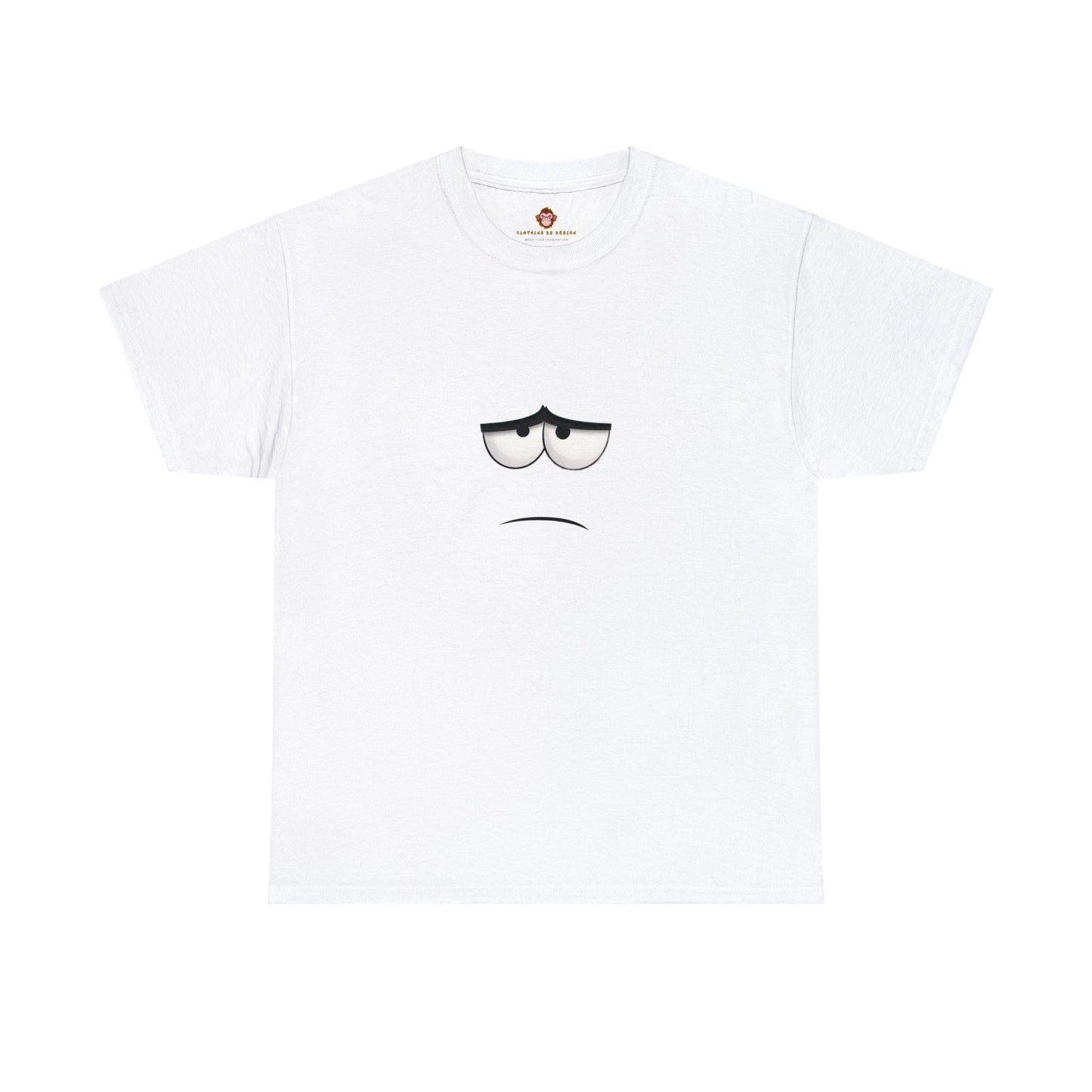 Unhappy Face 1 Unisex Heavy Cotton Tee