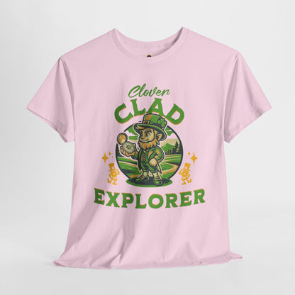 Clover Clad Explorer (Gildan · 5000) Unisex Heavy Cotton Tee