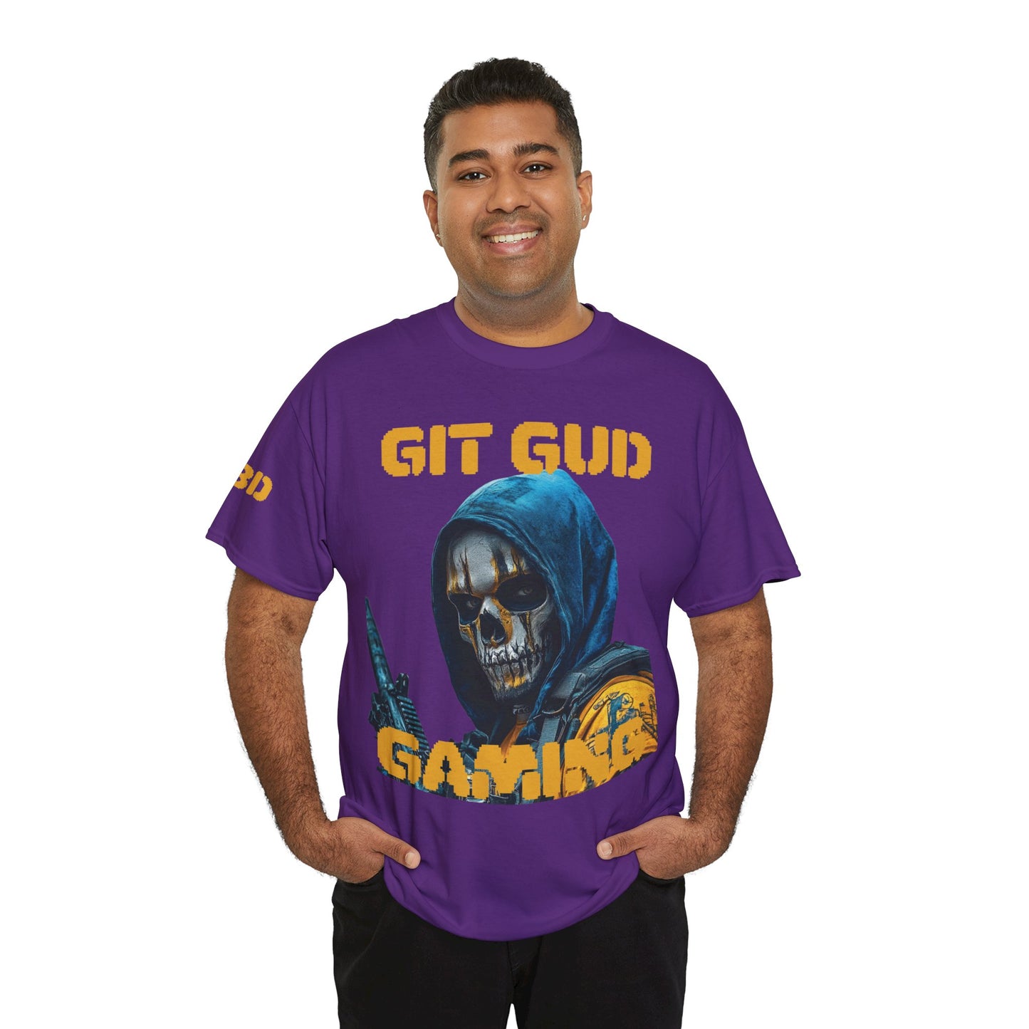 Gamer Tee - Skulled Faced Soldier Git Gud Design