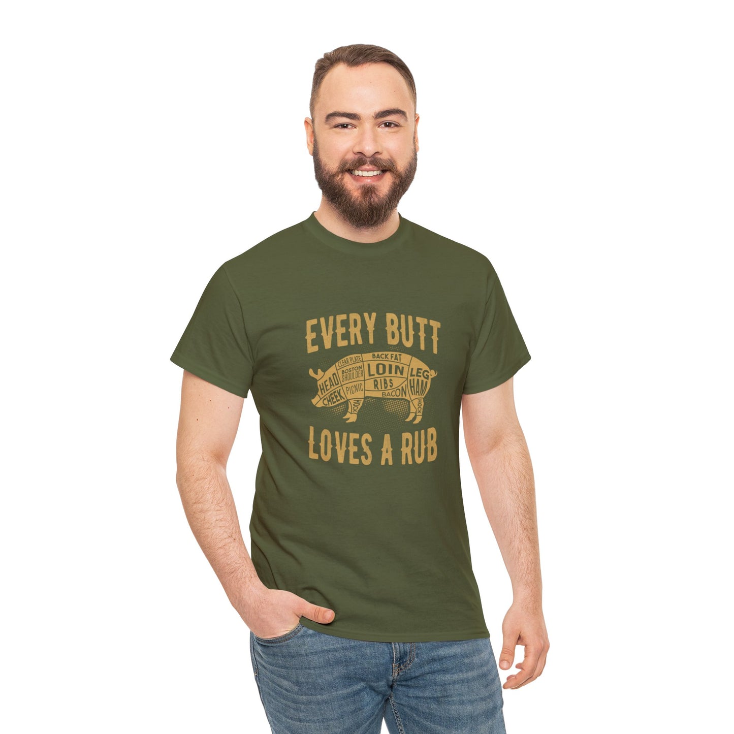 Every butt loves a rub 1 (Gildan · 5000) Unisex Heavy Cotton Tee