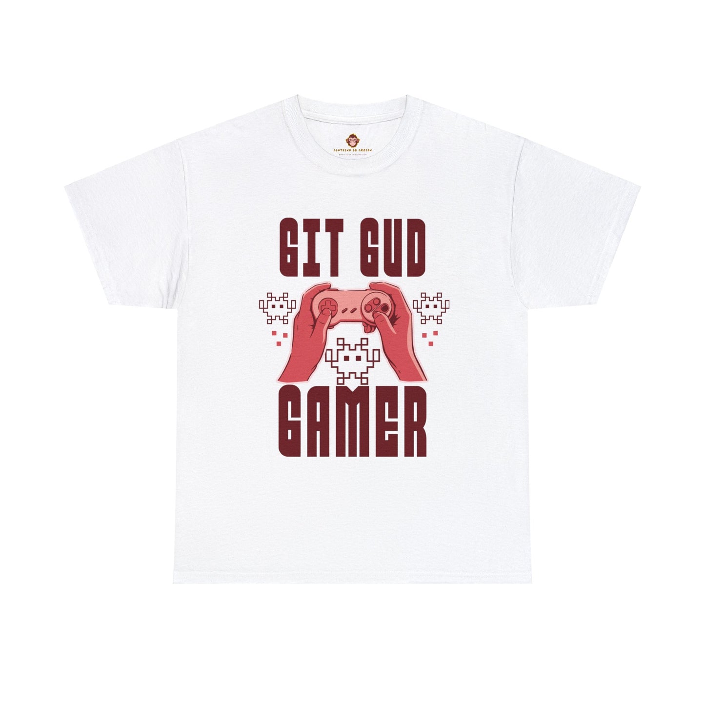 Retro GIT GUD Gamer for Adults (Gildan · 5000) Unisex Heavy Cotton Tee