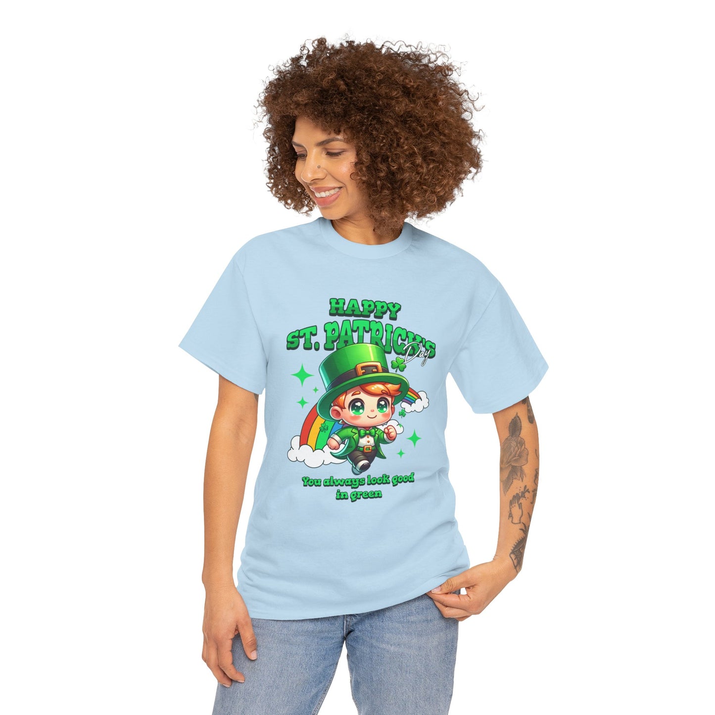 You always look good in green (Gildan · 5000) Unisex Heavy Cotton Tee