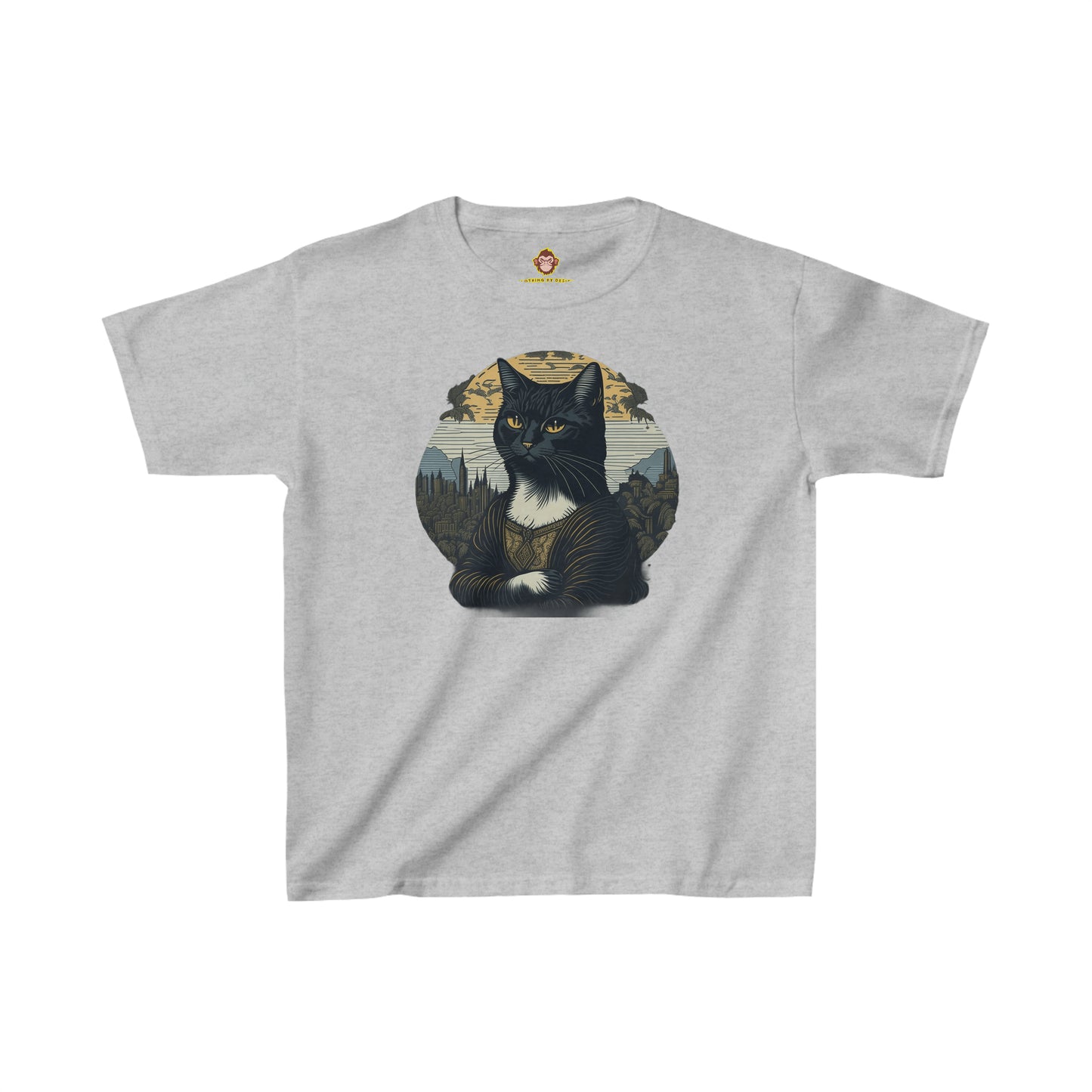 Mona Lisa the Cat for kids (Gildan · 5000B) Heavy Cotton™ Tee