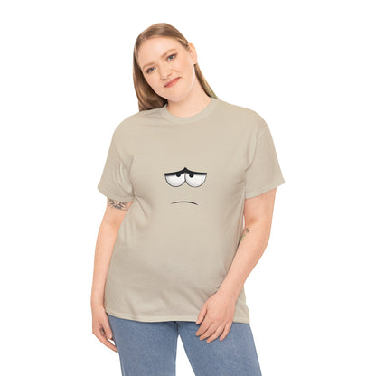 Unhappy Face 1 Unisex Heavy Cotton Tee