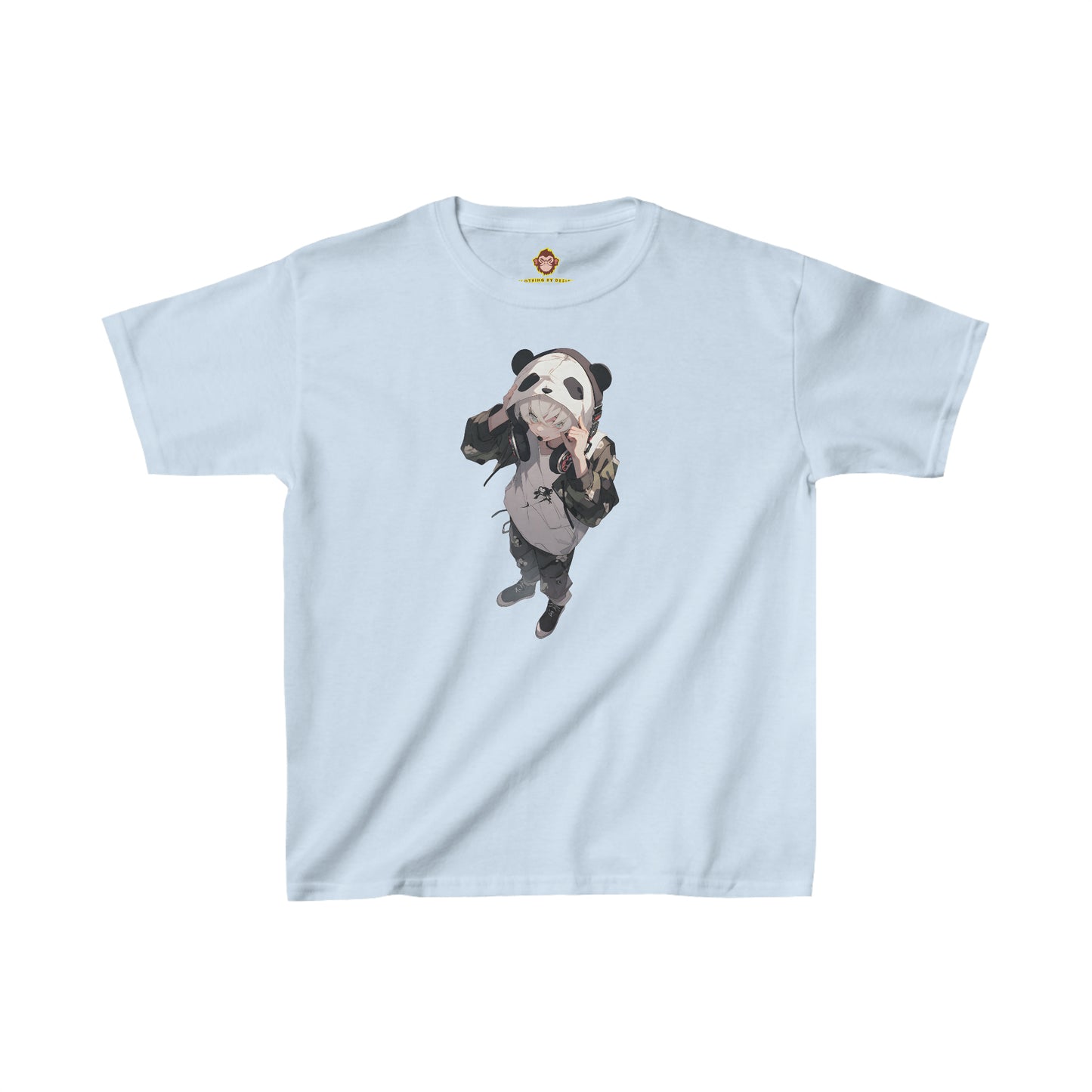 Boy with Panda Hoodie (Gildan · 5000B) Kids Heavy Cotton™ Tee