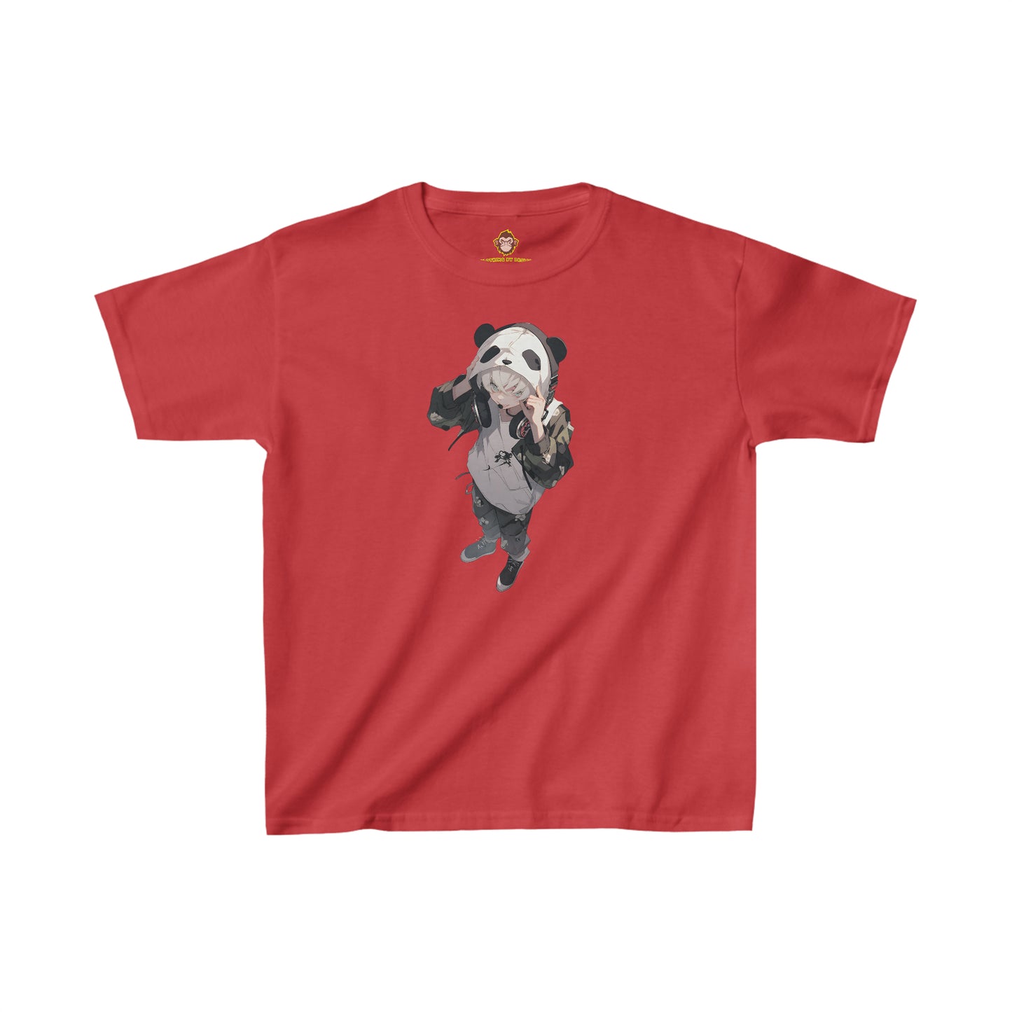 Boy with Panda Hoodie (Gildan · 5000B) Kids Heavy Cotton™ Tee