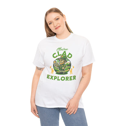 Clover Clad Explorer (Gildan · 5000) Unisex Heavy Cotton Tee