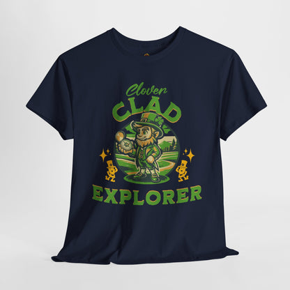 Clover Clad Explorer (Gildan · 5000) Unisex Heavy Cotton Tee