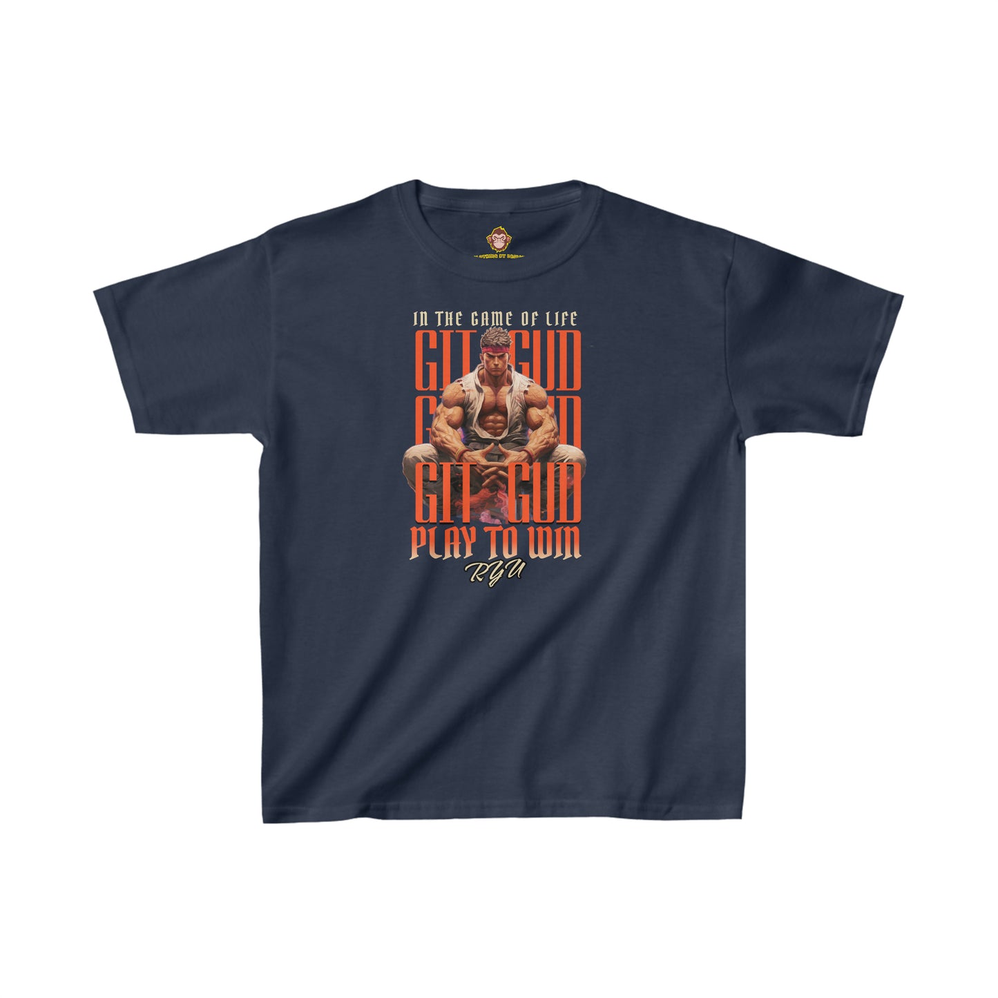 GIT GUD RYU for kids (Gildan · 5000B) Heavy Cotton™ Tee