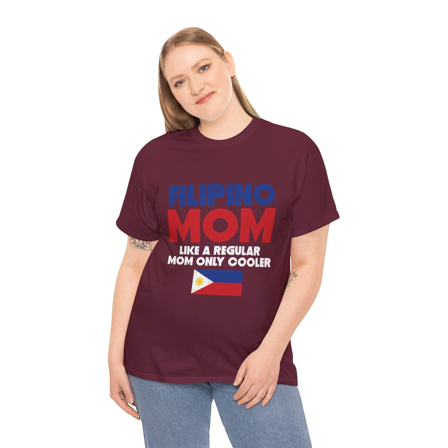 Filipino mom like a regular mom only cooler (Gildan · 5000) Unisex Heavy Cotton Tee