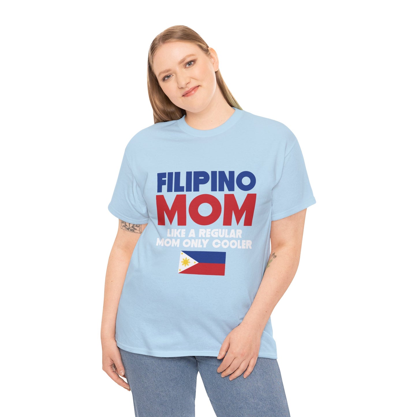 Filipino mom like a regular mom only cooler (Gildan · 5000) Unisex Heavy Cotton Tee