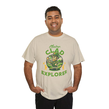 Clover Clad Explorer (Gildan · 5000) Unisex Heavy Cotton Tee