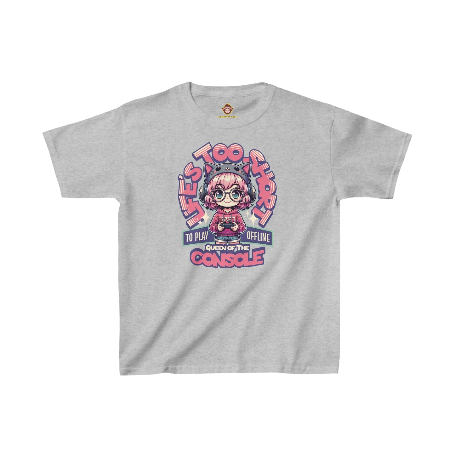 Life's too short to play offline for kids (Gildan · 5000B) Heavy Cotton™ Tee