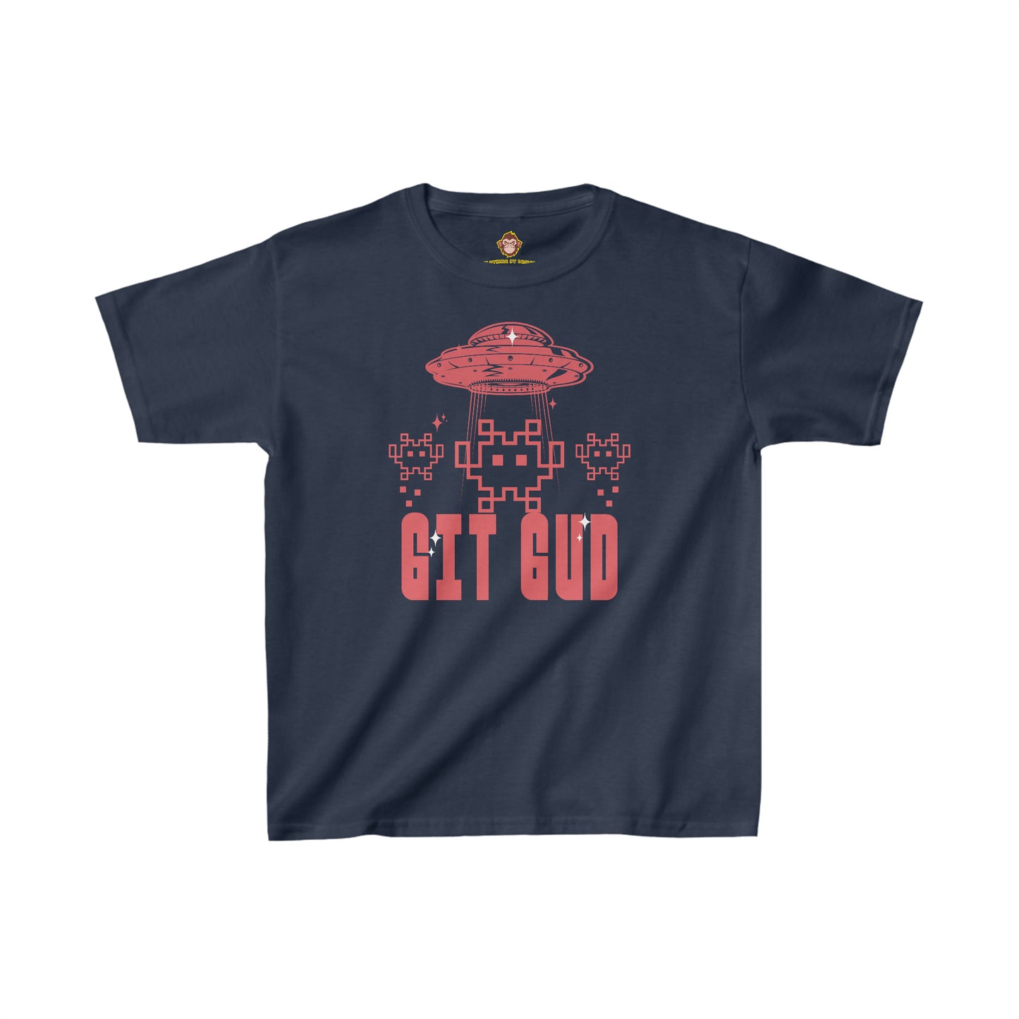 GIT GUD Retro Invaders for kids (Gildan · 5000B) Heavy Cotton™ Tee